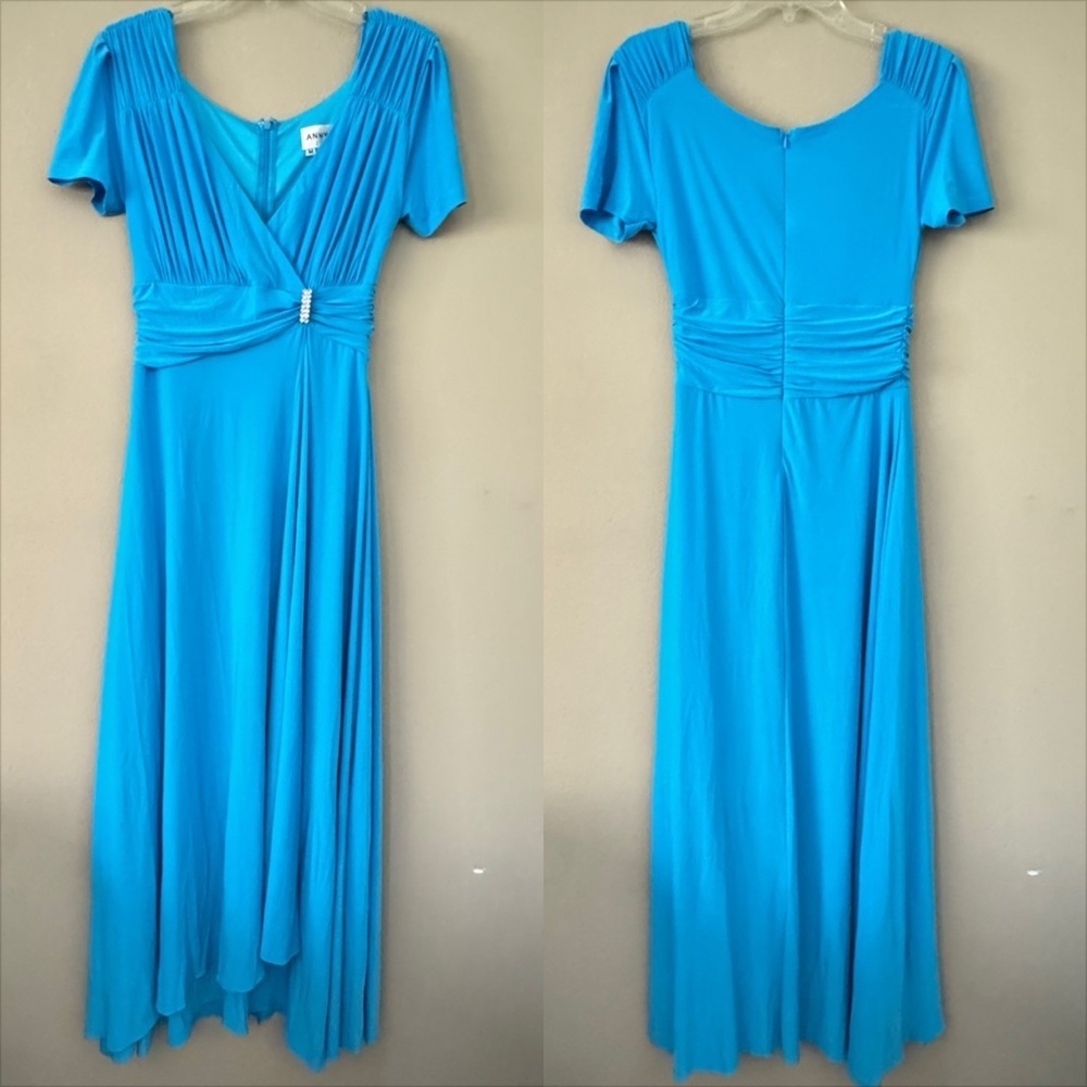 Anny Lee Turquoise Fit and Flare Column Shape Dress M